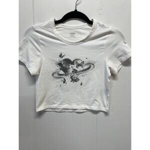 Cotton On Women's Ivory Micro Tee T-Shirt Size XS - See Measurements, it's Micro